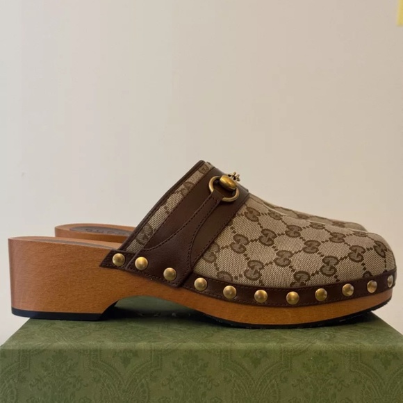 Gucci Gg Authentic Supreme Canvas Horsebit clogs Style 699187 - Picture 2 of 5